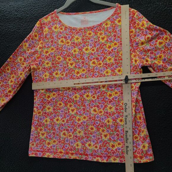 Jones New York Sport Womens Top Multi-Color Size Large 100% Cotton Pullover - Picture 3 of 12